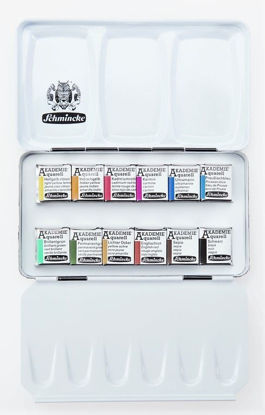 Picture of AKADEMIE®  Aquarell metal set 12 x1/2 pans. 