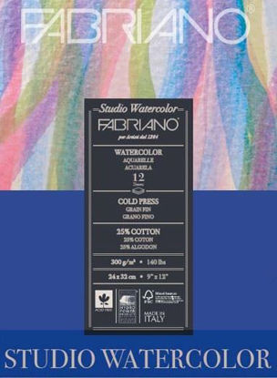 Εικόνα της Fabriano Watercolor STUDIO μπλόκ 300gr