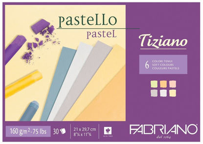 Εικόνα της Fabriano Tiziano μπλοκ 6 soft colors ,160gr