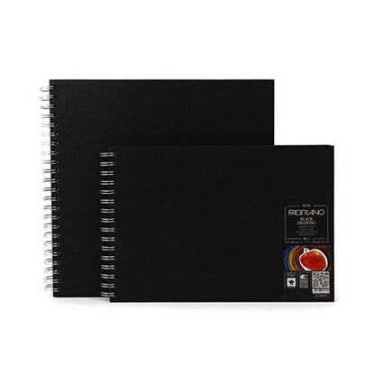 Picture of Fabriano Black Spiral Drawing Book ,190gr