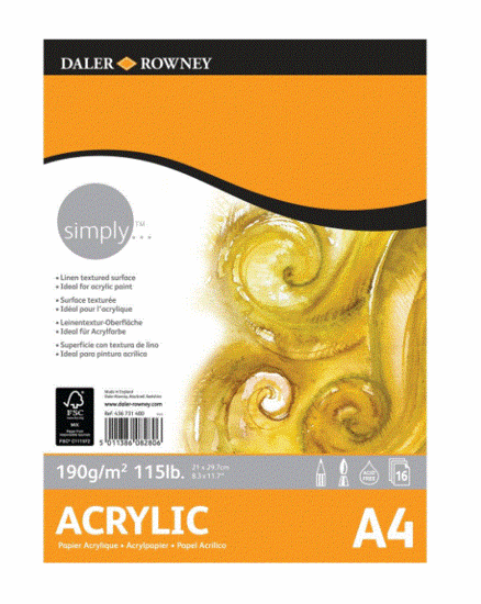 Picture of Daler Rowney Acrylic Painting Pad 190gr/m2