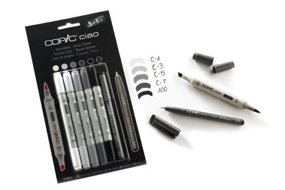 Εικόνα της COPIC ciao set 5+1 Grey Tones