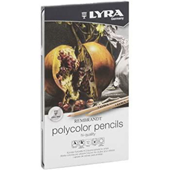 Picture of  LYRA  REMBRANDT POLYCOLOR COLOURED PENCIL SET METAL BOX 12 PCS