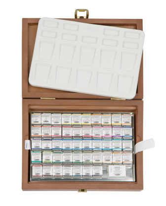 Picture of HORADAM® Wooden set with 47 x ½ pans and ONETZ and porcelaine palette