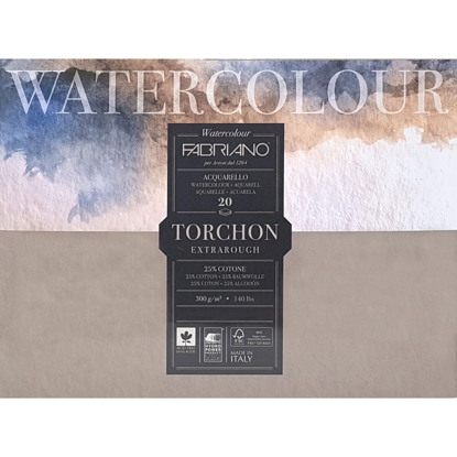 Εικόνα της Fabriano Watercolour Torchon Extrarough Block 300gr, 30,5 x 45,5cm