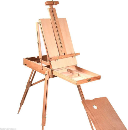 Picture of Wooden Large French Field Studio Sketch Box Easel