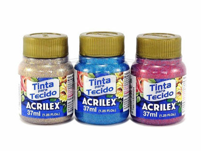 Picture of Acrilex Fabric Paint Glitter 37ml