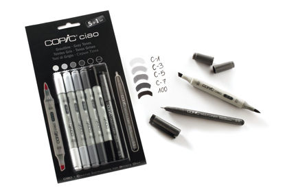 Picture of COPIC ciao set 5+1 Grey Tones