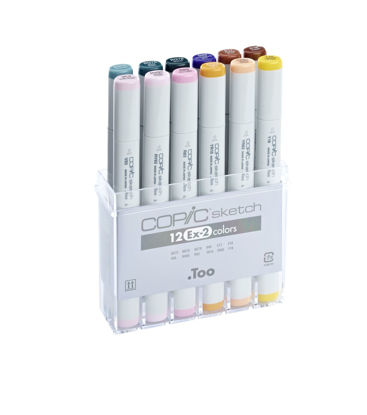 Picture of COPIC sketch set 12 colours EX-2
