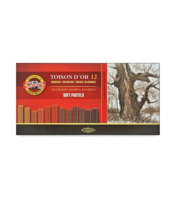 Picture of TOISON D'OR Brown Shades, soft pastel, 12 pcs.