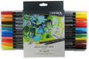 Picture of Lyra Aqua Brush Duo Brush Pens Fibre-Tip Pens, 24 pcs set