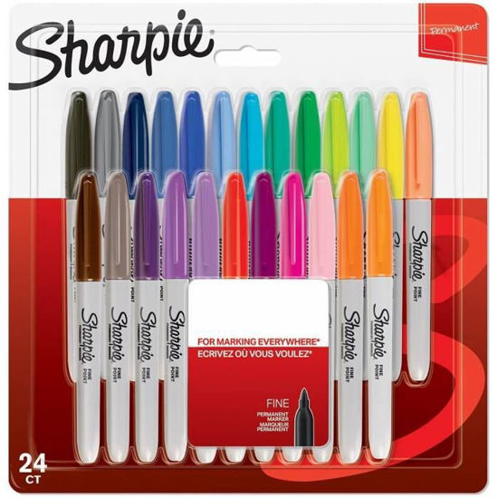 Picture of Sharpie Fine Point Permanent Markers, 24 pcs set. - NOW 30% OFF