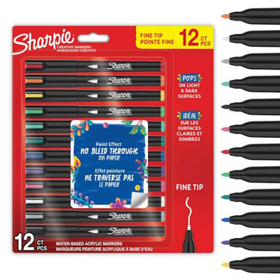 Picture of Sharpie Creative Acrylic Markers Fine Tip - Set of 12